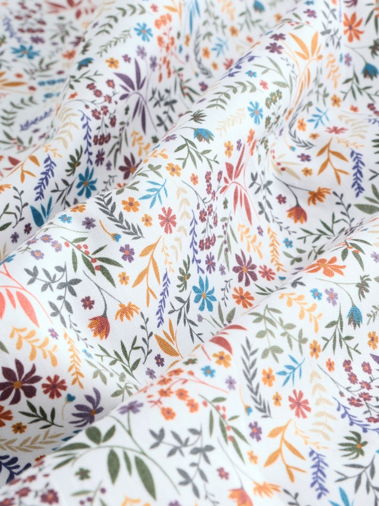 White/Multicolour Ditsy Regular Fit Short Sleeve Shirt - Image 3 of 3 White/Multicolour Ditsy Regular Fit Short Sleeve Shirt - Image 3 of 3
