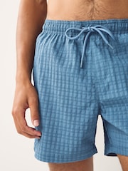 Azul - Calções de banho com textura Waffle - Imagem 4 de 8