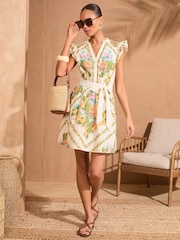 Love & Roses Mini Printed Shirt Dress - Imagen 1 de 4
