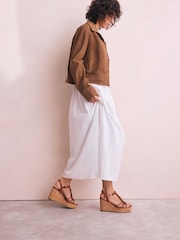 Tan Brown Forever Comfort® Plaited Strappy Wedge Heels - Image 2 of 9