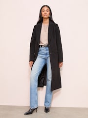Friends Like These Black Tailored Maxi Length Single Button Coat - Image 3 of 4