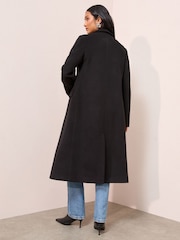 Friends Like These Black Tailored Maxi Length Single Button Coat - Image 4 of 4