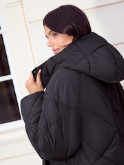 Friends Like These Black Short Quilted Puffer Jacket - Image 3 of 5
