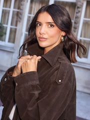 Friends Like These X Lucy Mecklenburgh Faux Suede Bomber Jacket - Slika 2 iz 4