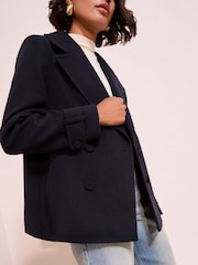 Friends Like These Navy Double Breasted Peacoat - Image 2 of 4