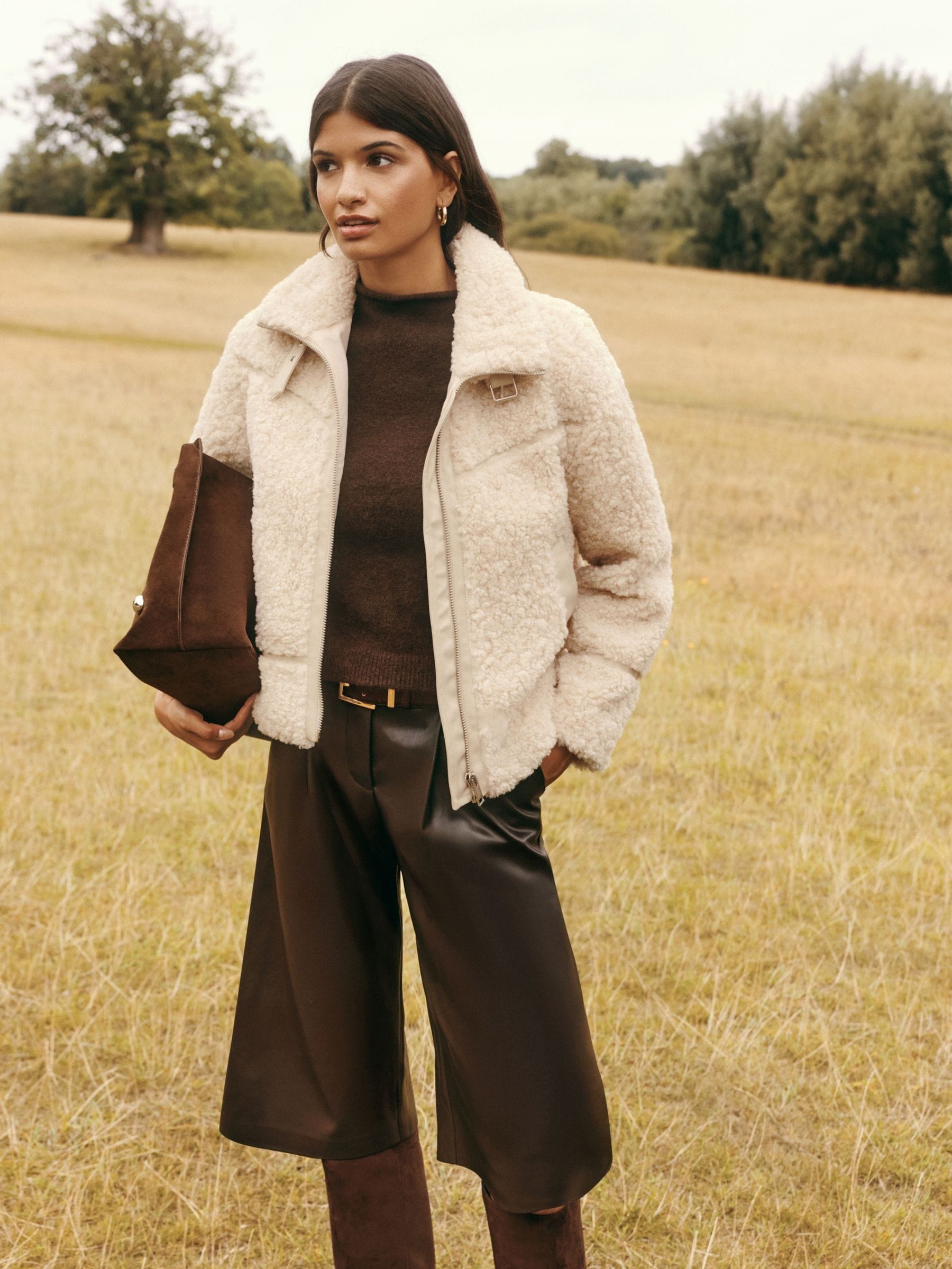 Buy Friends Like These Ivory Zip Through Borg Jacket from Next USA