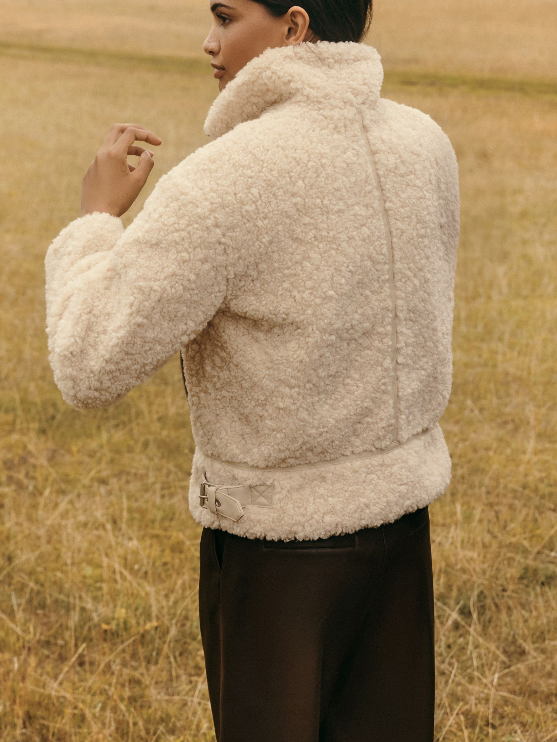 Buy Friends Like These Ivory Zip Through Borg Jacket from the Next