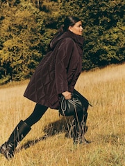 Friends Like These Berry Mid Length Padded Coat - Image 4 of 4