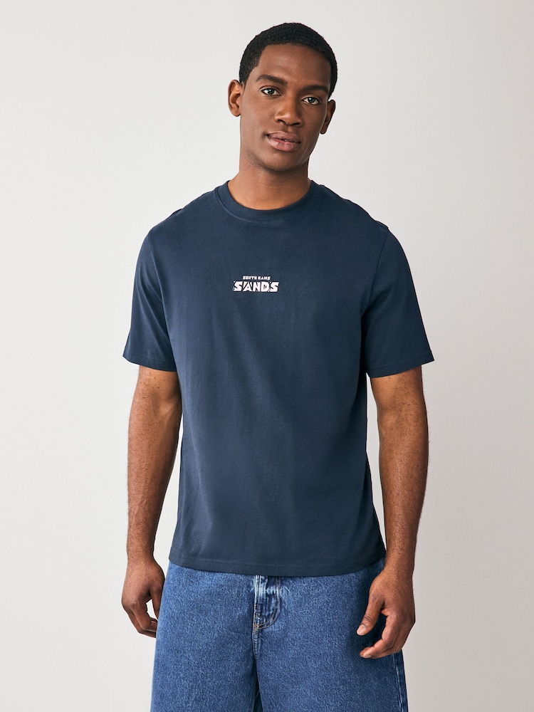 Blue/Navy/Pink Graphic Print T-Shirts 3 Pack - Image 3 of 13