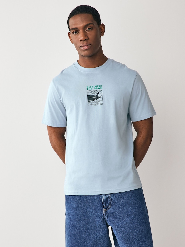 Blue/Navy/Pink Graphic Print T-Shirts 3 Pack - Image 7 of 13