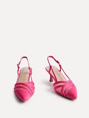 Linzi Pink Milan Mesh Court Heels - Image 3 of 5
