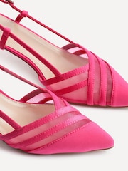Linzi Pink Milan Mesh Court Heels - Image 4 of 5