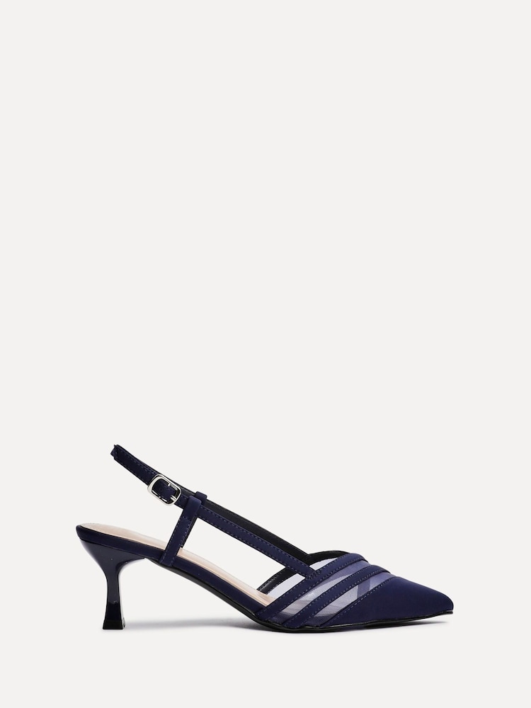 Linzi Blue Milan Mesh Court Heels - Image 2 of 5
