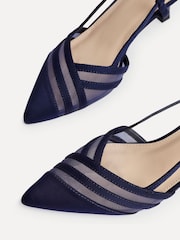 Linzi Blue Milan Mesh Court Heels - Image 4 of 5
