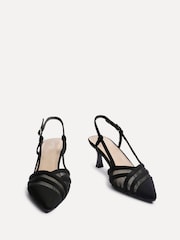 Linzi Black Milan Mesh Court Heels - Image 3 of 5