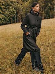 Friends Like These Black Longer Length Raincoat - Image 1 of 4