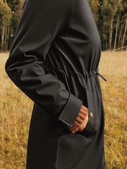 Friends Like These Black Longer Length Raincoat - Image 2 of 4
