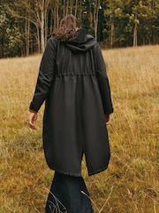 Friends Like These Black Longer Length Raincoat - Image 4 of 4