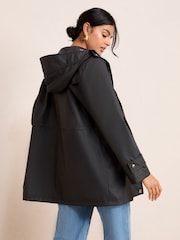Friends Like These Black Mid Length Raincoat - Image 4 of 4