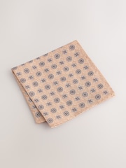 Red/Cream Wide Tie and Pocket Square Set - Image 2 of 4