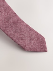Red/Cream Wide Tie and Pocket Square Set - Image 3 of 4