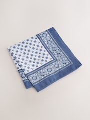 Blue Wide Tie and Pocket Square Set - Image 2 of 4