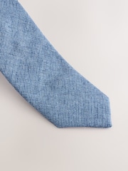 Blue Wide Tie and Pocket Square Set - Image 3 of 4