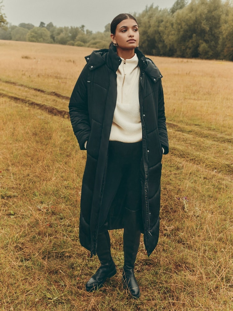 Friends Like These Long Line Hooded Padded Coat - Imagem 1 de 4