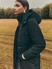 Friends Like These Long Line Hooded Padded Coat - Imagem 3 de 4
