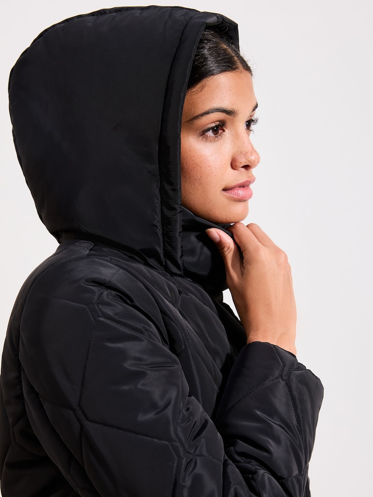 Negro - Abrigo acolchado de largo medio de Friends Like These - Imagen 5 de 5