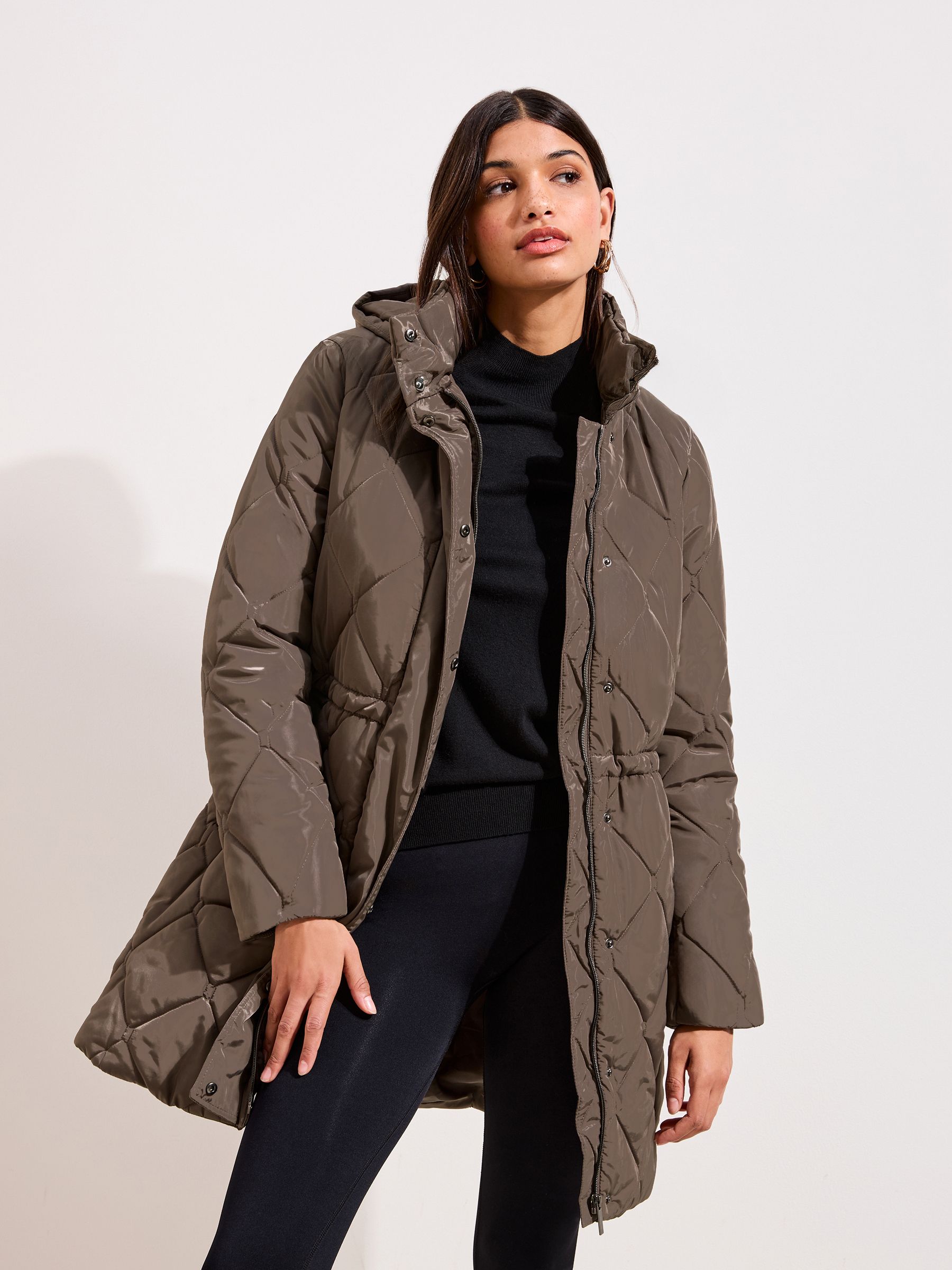 Buy Friends Like These Chocolate Brown Mid Length Padded Coat from