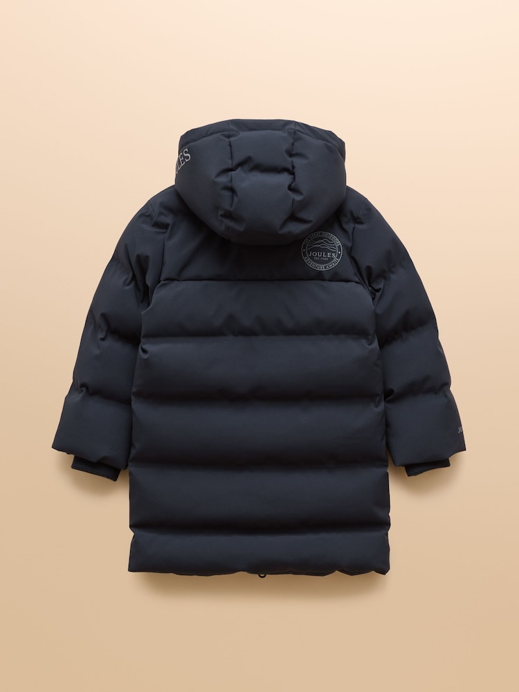 Joules Kids' Padwell Navy Waterproof Padded Coat - Image 1 of 3