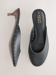 Black Forever Comfort® Studded Closed Toe Mules - Image 1 of 5