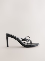 Black Forever Comfort® Skinny Bow Strap Mules - Image 3 of 5
