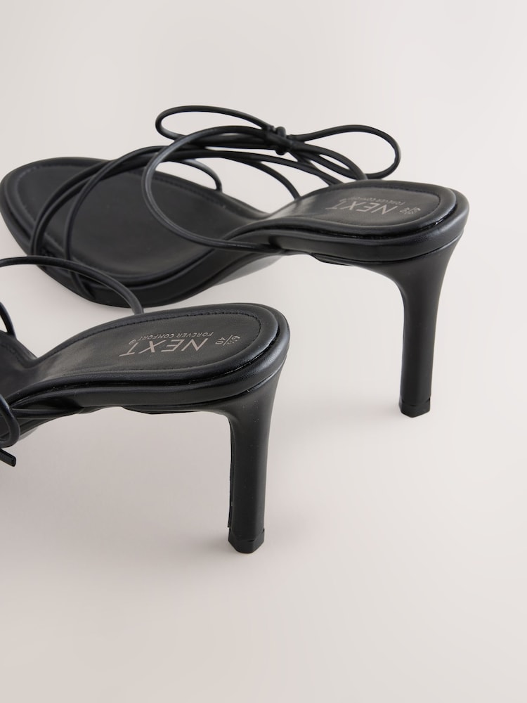 Black Forever Comfort® Skinny Bow Strap Mules - Image 5 of 5