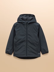 Joules Kids' Ayston Navy Waterproof Fleece Lined Raincaot - Image 1 of 5