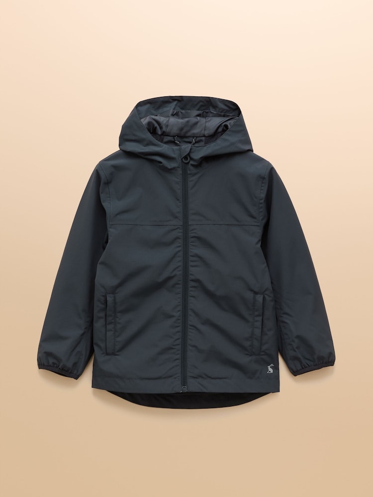 Joules Kids' Ayston Navy Waterproof Fleece Lined Raincaot - Image 1 of 5