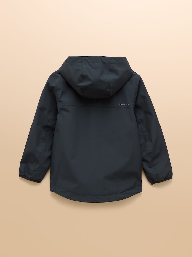 Joules Kids' Ayston Navy Waterproof Fleece Lined Raincaot - Image 2 of 5