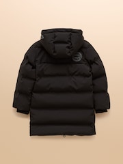 Joules Kids' Padwell Black Waterproof Padded Coat - Image 2 of 4