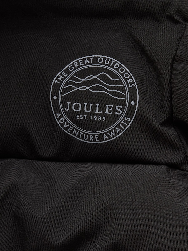 Joules Kids' Padwell Black Waterproof Padded Coat - Image 4 of 4