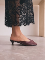 Wine Forever Comfort® Studded Closed Toe Mules - Image 1 of 11