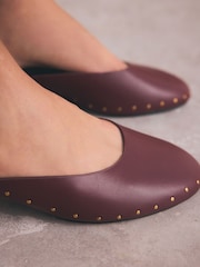 Wine Forever Comfort® Studded Closed Toe Mules - Image 4 of 11