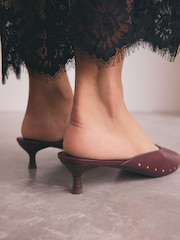 Wine Forever Comfort® Studded Closed Toe Mules - Image 5 of 11