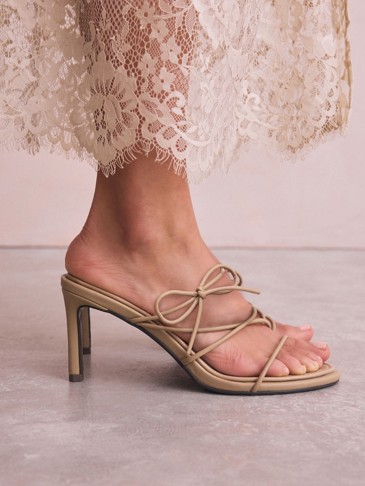 Camel Forever Comfort® Skinny Bow Strap Mules - Image 1 of 10