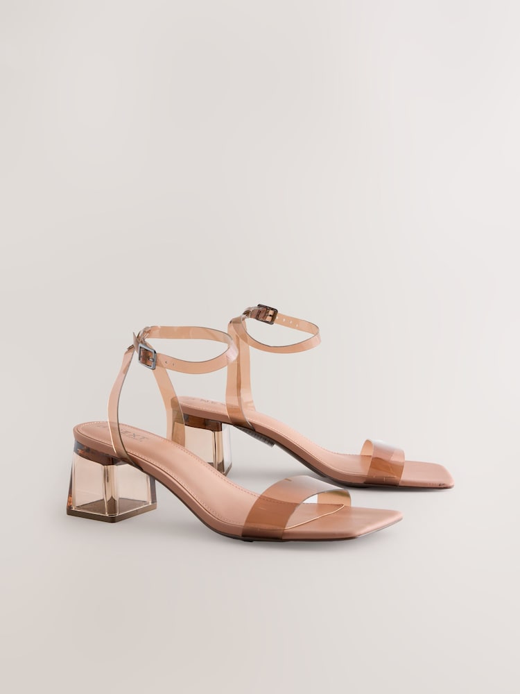 Camel/Nude - Forever Comfort® Square Toe Vinyl Low Block Sandals - Bild 2 von 5 Camel/Nude - Forever Comfort® Square Toe Vinyl Low Block Sandals - Bild 2 von 5