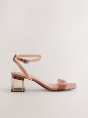 Camelo Nude - Sandálias Forever Comfort ® com bico quadrado e salto low em vinil - Imagem 8 de 10