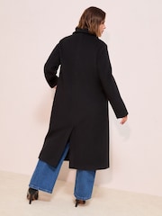 Friends Like These Black Curve Tailored Maxi Length Single Button Coat - Image 4 of 4