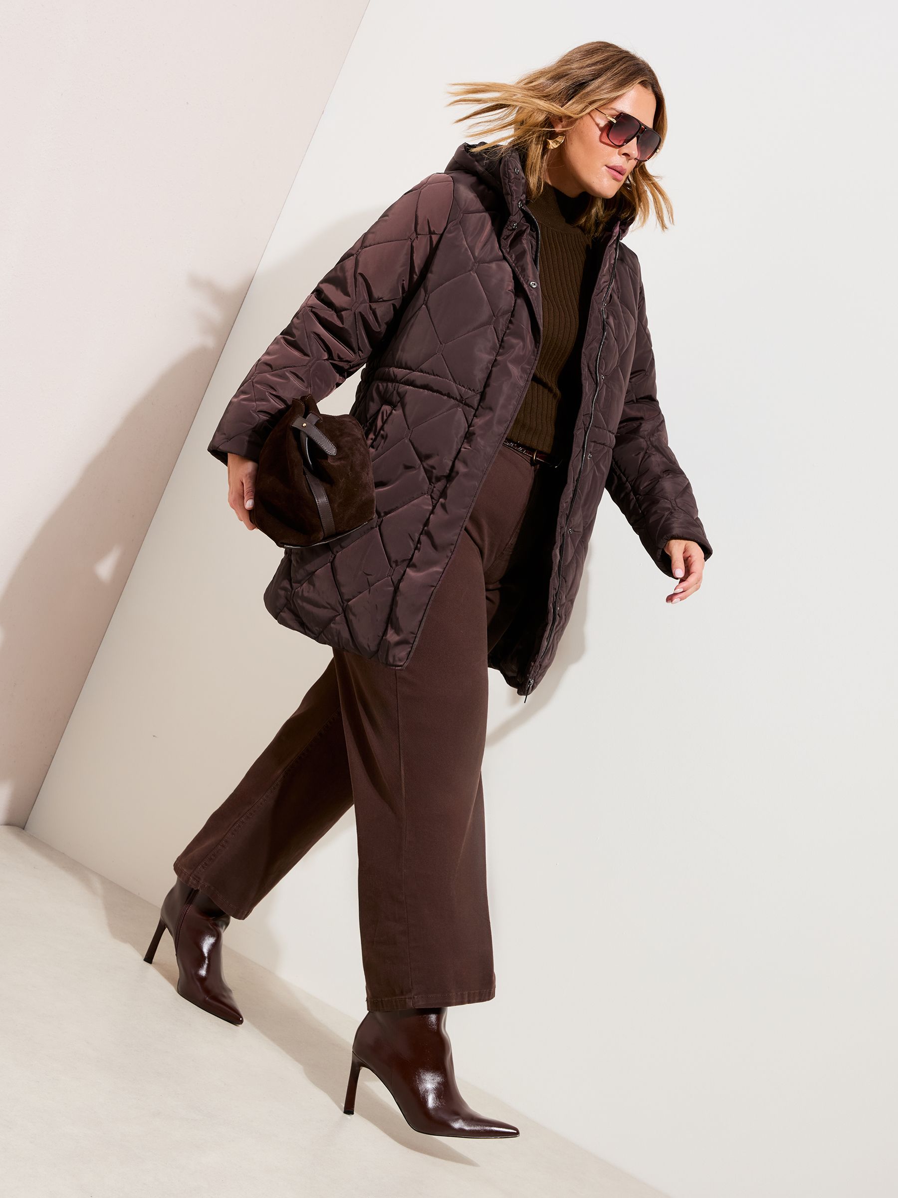 Buy Friends Like These Berry Curve Mid Length Padded Coat from the