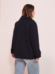 Friends Like These Navy Curve Double Breasted Peacoat - Image 4 of 4