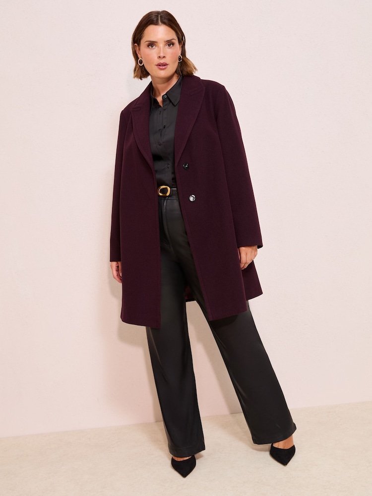 Buy Friends Like These Burgundy Red Curve Tailored Mid Length - Main Image